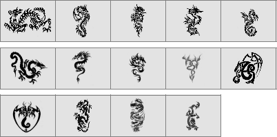 Dragon brushes preview