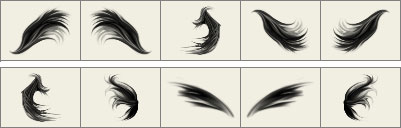 Aqualilia wings brushes preview