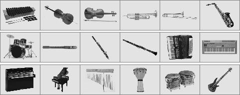 Musical instruments brushes preview