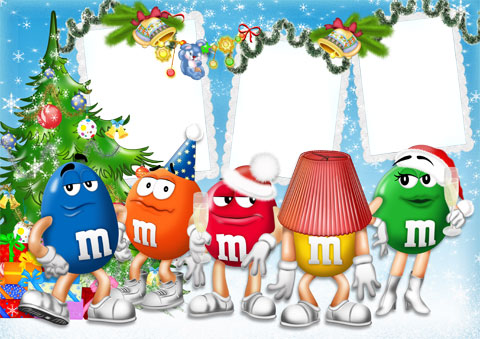 New Year with M&M photo frame