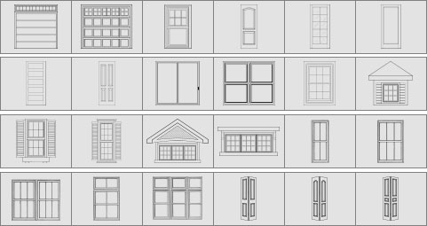 Windows and doors brushes preview
