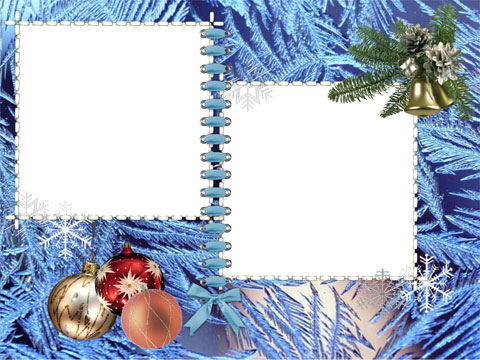 Icy christmas photo frame