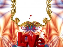 Frame for loving hearts for Valentine's Day