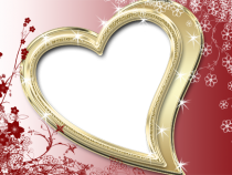Love shining heart frame for Valentine's Day