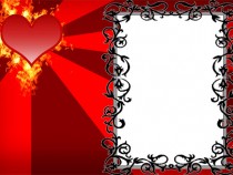Romantic heart frame