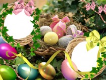 Easter eggs photo frame