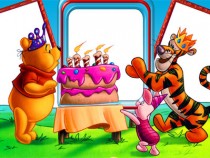 Pooh's Birthday photo frame