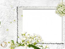 Happy married life photo frame