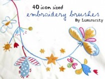 Embroidery brushes for Photoshop
