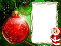 Christmas glass bauble photo frame