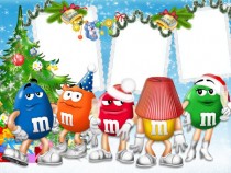 New Year with M&M photo frame