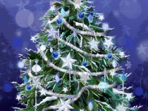 Decorated Christmas tree wallpaper