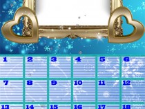 New Year diary calendar and photo frame
