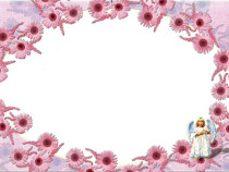 Angel flower photo frame