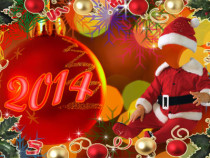 New Year 2014 Photoshop template